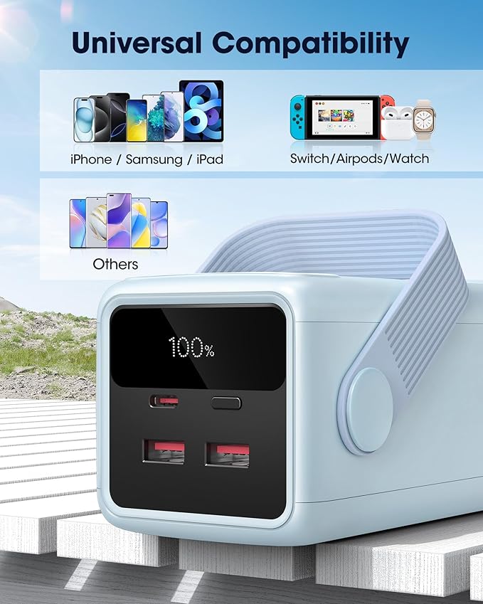 Portable Charger Power Bank 70000mAh, 22.5W Fast Charging USB C Battery Pack, 3 Outputs, LED Display & LED Light, External Huge Capacity Battery Bank for iPhone 16/15/14, Samsung, iPad, etc