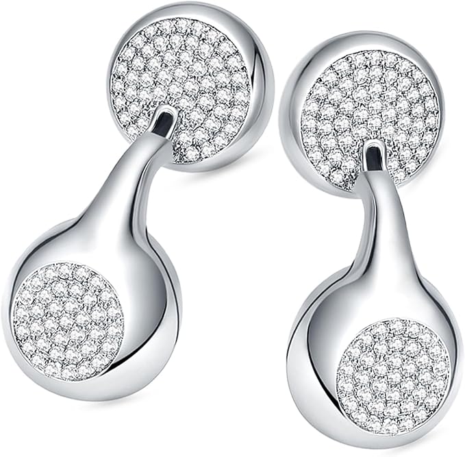 JewelPods H01 Wireless Earbuds, Pretty Bluetooth Headphones for Small Ears, Teardrop Design Metal Earbuds with Premium Sound, AI Clear Call & 72H Play, Unique Gift for Her, White Gold