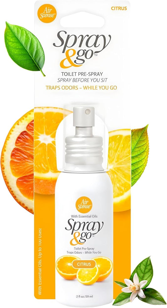Air Scense Spray & Go Before-You-Sit Toilet Spray, Original Citrus, 2 Fl Oz