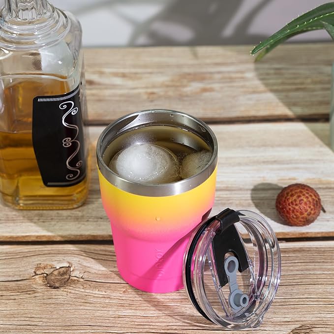 BJPKPK 30 oz Tumbler With Handle Insulated Tumbler With Lid And Straw Stainless Steel Travel Mug Coffee Cups,Ocean Dream