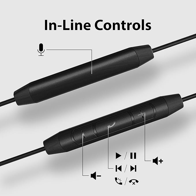 Avantree Resolve (Large) – Wired Open-Ear Earbuds w/Mic & Over-Ear Hook, for Seniors & Men w/Large Ears, Great for Office, Outdoor & Home, 3.5mm AUX