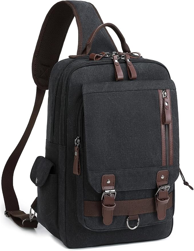 mygreen Canvas Cross Body Messenger Bag Shoulder Sling Backpack Travel Rucksack