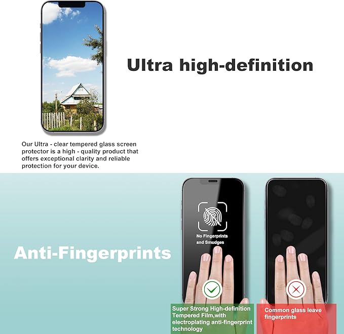 2 Pack Screen Protector Tempered Glass for iPhone 11 Pro and iPhone XS/X 5.8-Inch, Auto Dust Removal, No Bubbles, High Definition Clear, Easy Installation