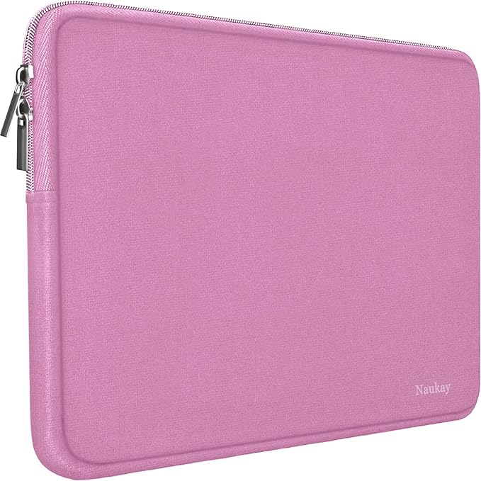 14 Inch Laptop Sleeve, Resistant Neoprene Laptop Sleeve/Notebook Computer Pocket Case/Tablet Briefcase Carrying Bag for 14 inch HP, Lenovo, Asus Notebook, Ultrabook, Pink