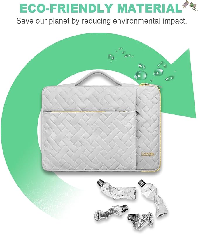 Lacdo 360° Protective 14 Inch Laptop Sleeve Case for HP Lenovo Dell ASUS Acer Chromebook 14 / HP Stream 14 / Dell Inspiron 14 / Lenovo IdeaPad 14 / Acer Spin/ASUS ZenBook Computer Bag, Space Gray