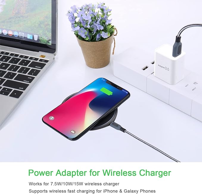 Fast Charge 3.0 Wall Charger, Besgoods [4Pack] 18W USB Fast Charging Block Compatible with iPhone 14 Pro Max 13 12 11 X XR Wireless Charger Galaxy Android Phones