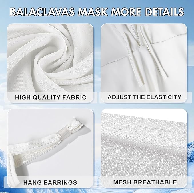 3 Pack Summer Balaclava Sun UV Protection Hood Breathable Full Head Mask Face Cover for Men Women Motorcycle Cycling Fishing