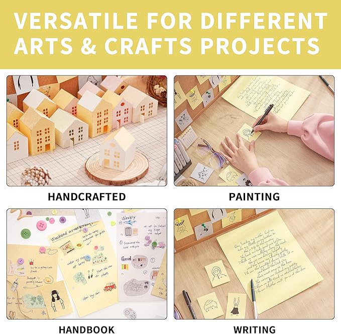 30 Sheets Parchment Paper - Creamy Yellow 8.5” x 11” Letter Size Parchment Card Stock 65lb Heavyweight Paper Thick Vintage Paper for Certificate, Crafts, Business Cards, Invitations PAP04CY