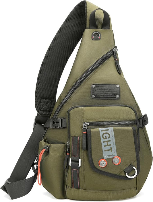 Large Sling Backpack, Sling Chest Bag Shoulder Crossbody Daypacks Fits 14.1-Inch Laptop for Travel Outdoor Men Women