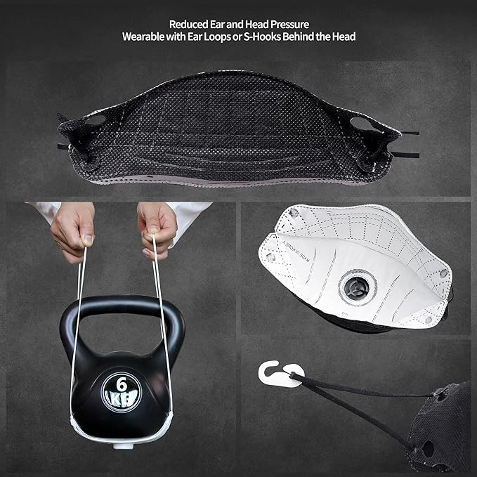 Particulate Respirator Mask with Valve, Flat Fold Design, Breathable Respirator Mask for Dust Sanding, Made in Korea