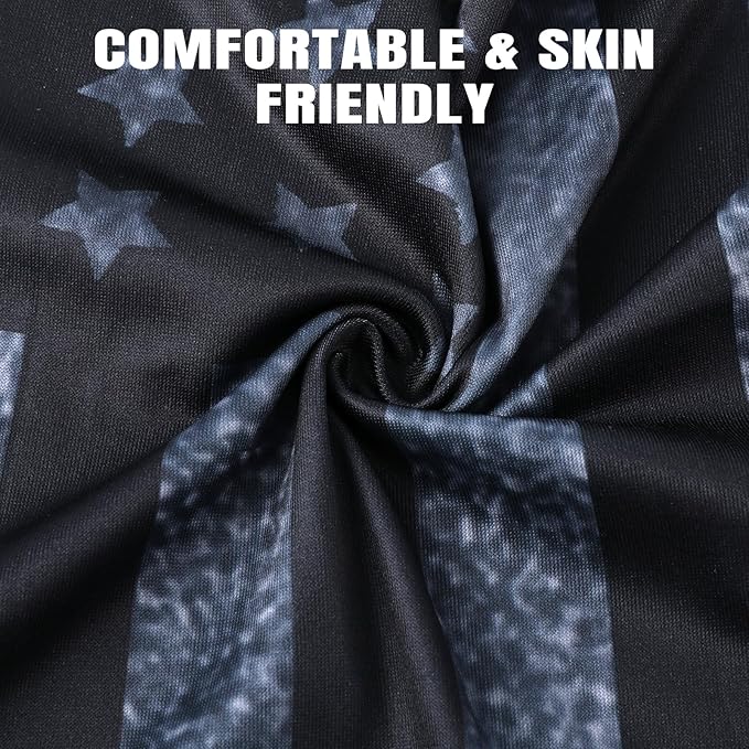 HONGTEYA 6 Pack Neck Gaiter Face Mask: Breathable Windproof Face Cover Balaclava High Elastic Earloop Bandana for Men Women