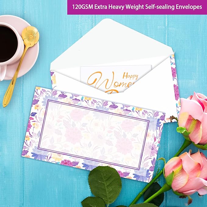 Anzon Mories Vintage Morris Self-Sealing Envelopes 24 PC, Medieval Europe Pattern, Printer Friendly, Both Sides Printed