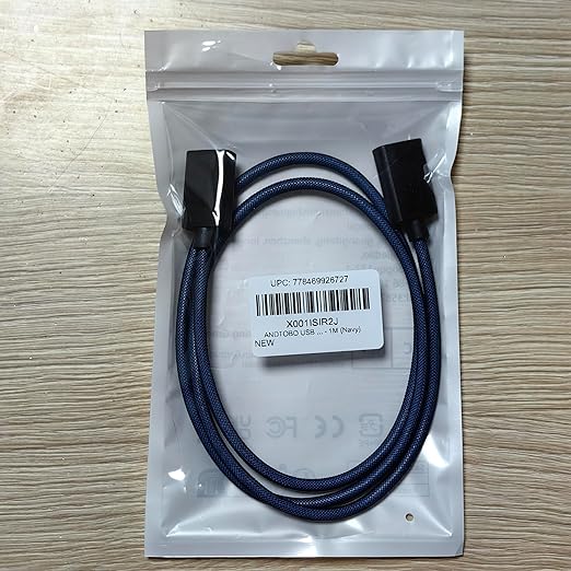 ANDTOBO USB 3.0 Female to Female Extension Cable USB 3.0 Type A Coupler Cord,Navy- 3.3Ft