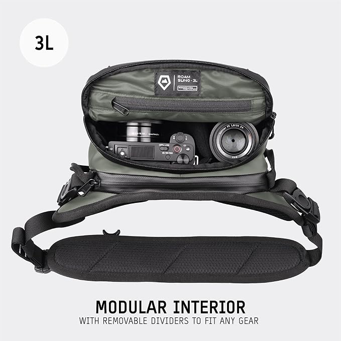 WANDRD ROGUE V1 3L Sling: Compact Camera Sling and Crossbody Bag with Fast Access, 3-Way Carry– Lightweight Everyday Bag Great for Travel, Photography, and Daily Use (Wasatch Green)