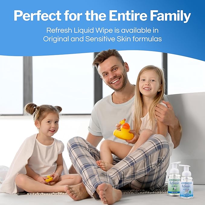 Refresh Liquid Wipe: Toilet Paper Spray. Eco-Friendly Wet Wipe Alternative. Cleanses and Soothes with Witch Hazel and Aloe. Plumbing and Septic Safe. 2 Fl Oz (3 Pack).…