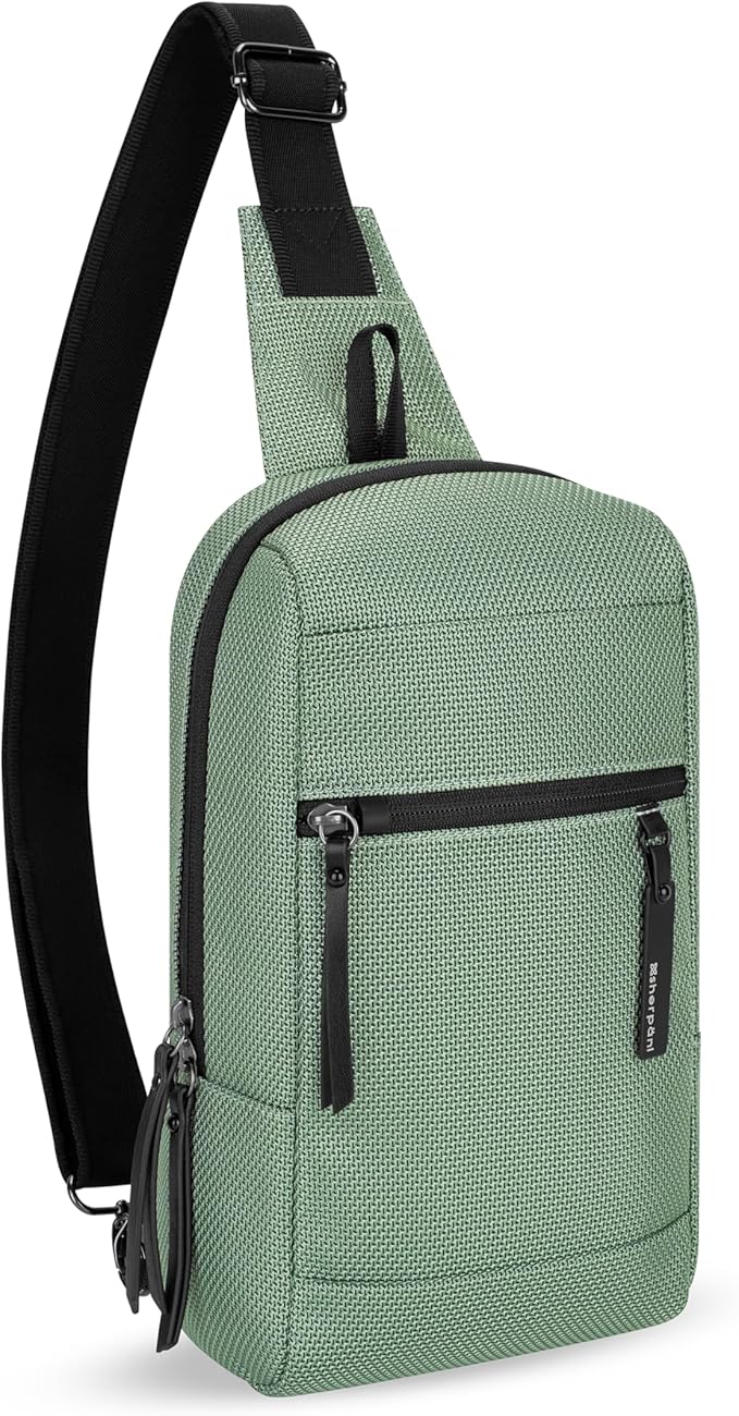 Sherpani Metro, Anti Theft Sling Bag, Sling Backpack, 5L Travel Bag, Shoulder Chest Purse, Crossbody Backpack for Women, Metal Hardware, Travel Gift (Aloe Mist)