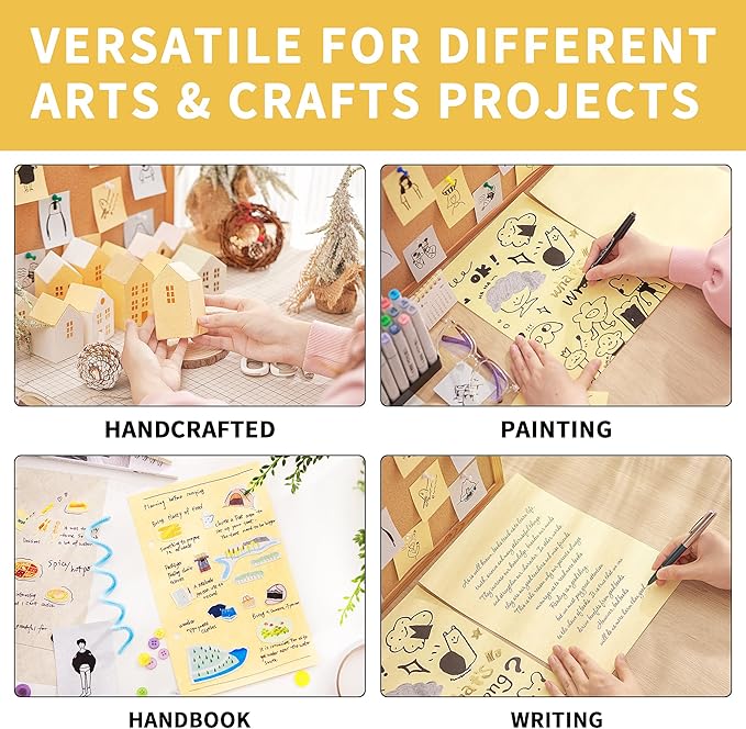 30 Sheets Parchment Paper - Light Beige 8.5” x 11” Letter Size Parchment Card Stock 65lb Heavyweight Paper Thick Vintage Paper for Certificate, Crafts, Business Cards, Invitations PAP04LB