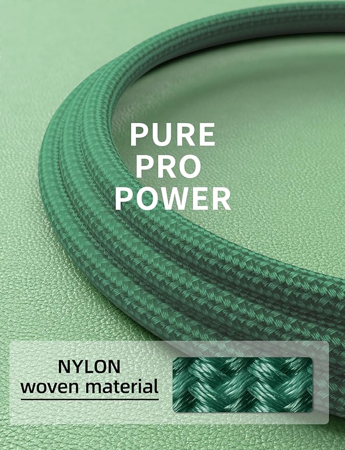 USB to USB C Cable Fast Charging 6FT, USB A to USB C Charger Cord, Upgraded Extra Durable Braided USBC Cable Compatible with iPhone 16 15 Pro Max,Samsung Galaxy S10 S9 Plus, LG and More -Green 2 Pack