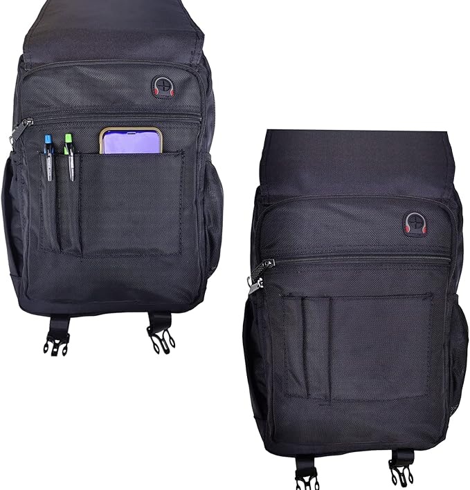 Large Sling Bag Laptop Backpack Cross Body Messenger Bag Shoulder Travel Rucksack (C- Black)