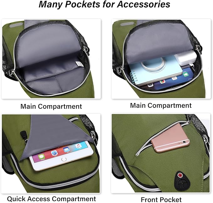 MOSISO Sling Backpack, Multipurpose Crossbody Shoulder Bag Travel Hiking Daypack