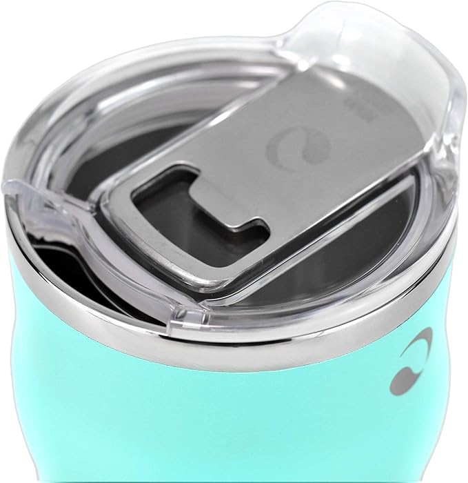 Drinco 20oz Stainless Steel Tumbler, Vacuum Insulated Tumbler Pint Glass Beer Mug with Built-in Bottle Opener, THOR (20oz Beer Tumbler, Aquamarine)