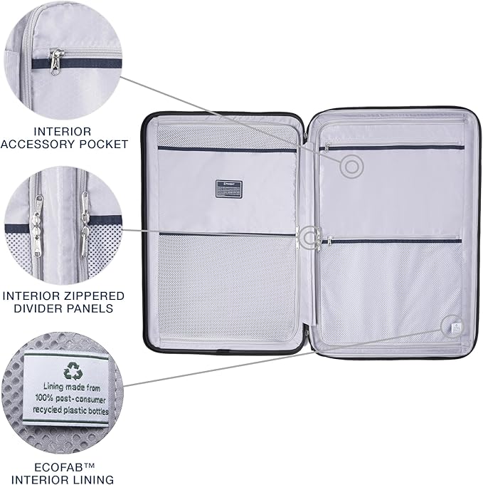 Travelpro Maxlite Air V2 Hardside Expandable Luggage, 8 Spinner Wheels, Lightweight Hard Shell, TSA lock, Shadow Grey, 2-Piece Set (21/28)