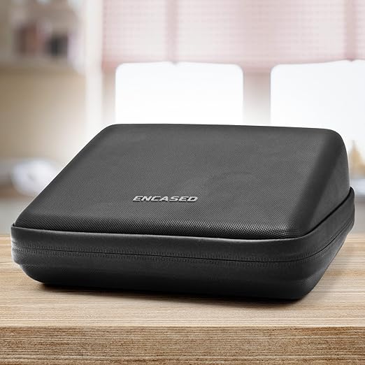 ENCASED Square Terminal Carry Case with Protective Cover and Screen Protector - EVA Hard Shell Travel Carrying Bag with Cover and Tempered Glass Guard - Fits Device, Charger and Accessories (3Pc Set)