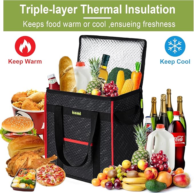 Insulated Reusable Grocery Bags, Premium Quality Cooler Bags insulated bag