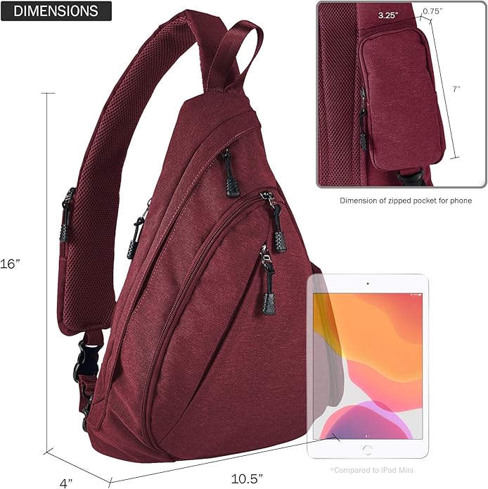 JESSIE & JAMES Peyton Crossbody Sling Backpack Concealed Carry Purse For Women Men Outdoor Chest Bag Shoulder Backpack