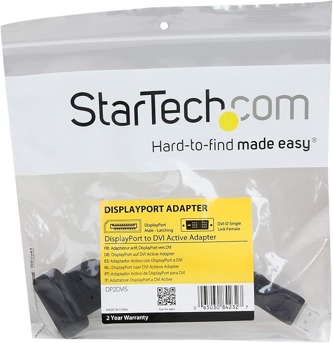 StarTech.com DisplayPort To DVI Adapter - Active - 1920x1200 - DP to DVI - DisplayPort Adapter Converter