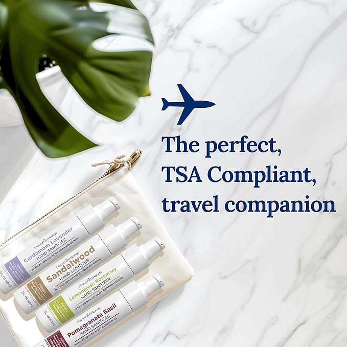 Lotion Hand Sanitizer Variety 4 Pack | Hand Sanitizer Travel Size | Moisturizing Hand Lotion | With Aloe Vera & Essential Oils | Vitamin E | Cleanse & Moisturize | For Cars, Backpacks, Travel