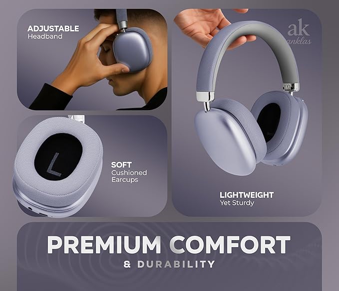 P959 Wireless Gaming Earbuds – Bluetooth 5.3 Stereo Headphones with Mic, Touch Controls, Long Battery, IPX6 Waterproof, Ergonomic for Music, Sports & Travel (Purple)