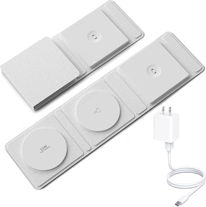 3 in 1 Magnetic Wireless Charger (White)