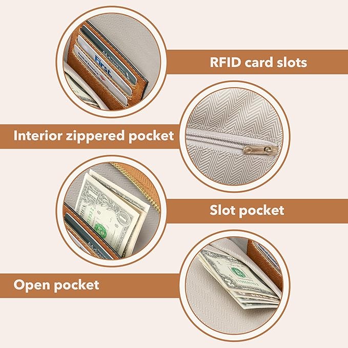 Yarnic Small Sling Bag for Women Men, Anti Theft RFID Vegan Pu Leather Travel Cross Body Purses, Chest Bag with Adjustable Strap (Dark Brown)