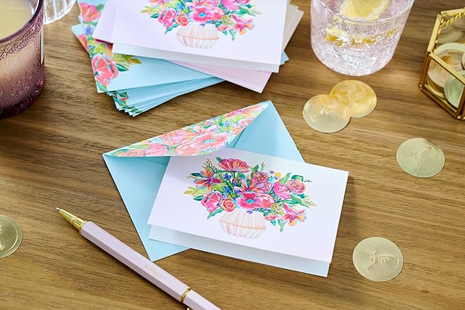 Papyrus 14-Count Blank Cards with Envelopes and Seals (Floral)