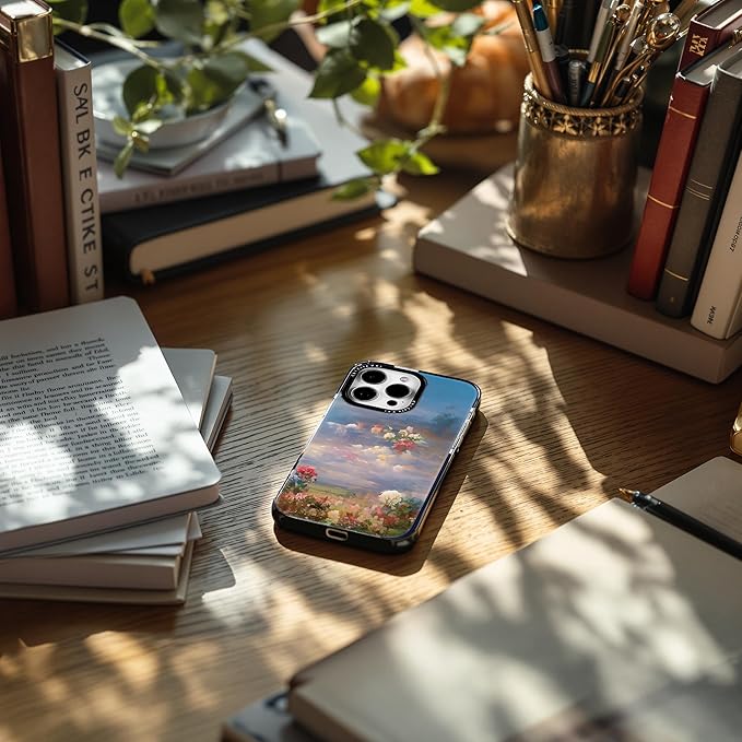 for iPhone 15 Pro Max Case, Impressionist Floral Landscape Pattern, Military-Grade Drop Protection, Cute Soft Slim TPU Protective Cover with Camera Lens Protection for Women & Girls