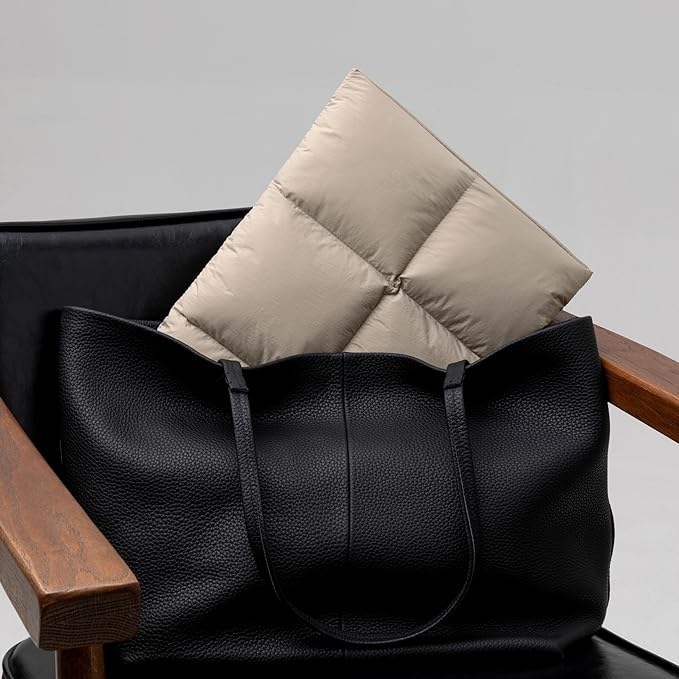 Comfyable Puffy Laptop Sleeve 15 Inch 16 Inch, Quilted Puffer Laptop Carrying Case, Pillow Pouch Compatible for MacBook Air 15 in M4 2025 & MacBook Pro 16 in M4 2024, Taupe