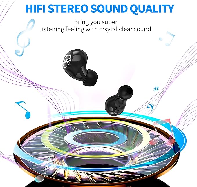 Kids Headphones for School Toddler Wireless Earbuds with Mic Bear Charging Case Waterproof Bluetooth Ear Buds for Boys Girls Teen 5+ Years, Compatible with Apple & Android,Earphones for Childrens.