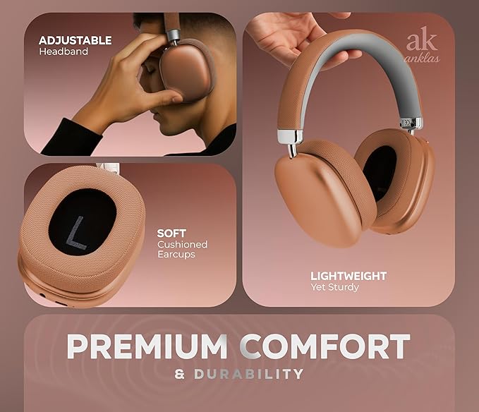 P959 Wireless Gaming Earbuds – Bluetooth 5.3 Stereo Headphones with Mic, Touch Controls, Long Battery, IPX6 Waterproof, Ergonomic for Music, Sports & Travel (Salmon)