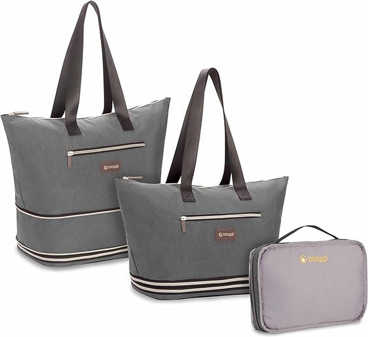 biaggi ZipSak Boost! Foldable Travel Tote – Lightweight Carry-On Personal Item Travel Bag for Women, Airplane, Gym, Overnight