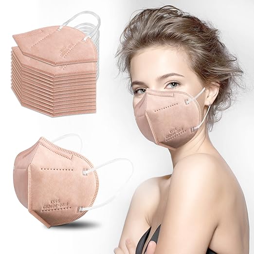 akgk KN95 Face Mask 50 PCS, Breathable Protection Masks, 5-Ply KN95 Pink Masks, Cup Dust Safety Masks