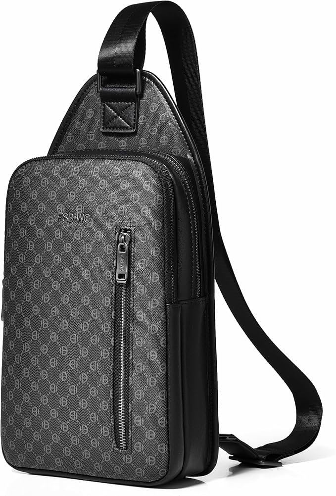 FSD. WG sling Backpack for Men Chest Bag Crossbody Shoulder Bags Travel Hiking Bag Purse for Men with Water Resistant