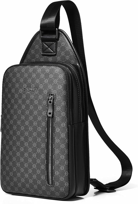 FSD. WG sling Backpack for Men Chest Bag Crossbody Shoulder Bags Travel Hiking Bag Purse for Men with Water Resistant