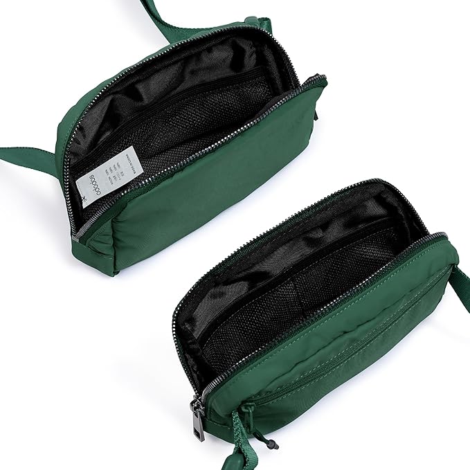 ODODOS Unisex Mini Belt Bag with Adjustable Strap Small Fanny Pack for Workout Running Traveling Hiking, Forest