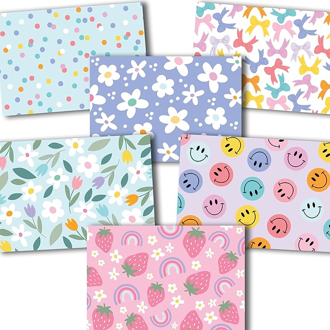 Hadley Designs Blank Cards and Envelopes 4x6-24 Blank Note Cards with Envelopes, Notecards Stationery Sets, Notecards Bulk, Stationary Sets, Note Paper Stationery, Doodle Pretty Stationary