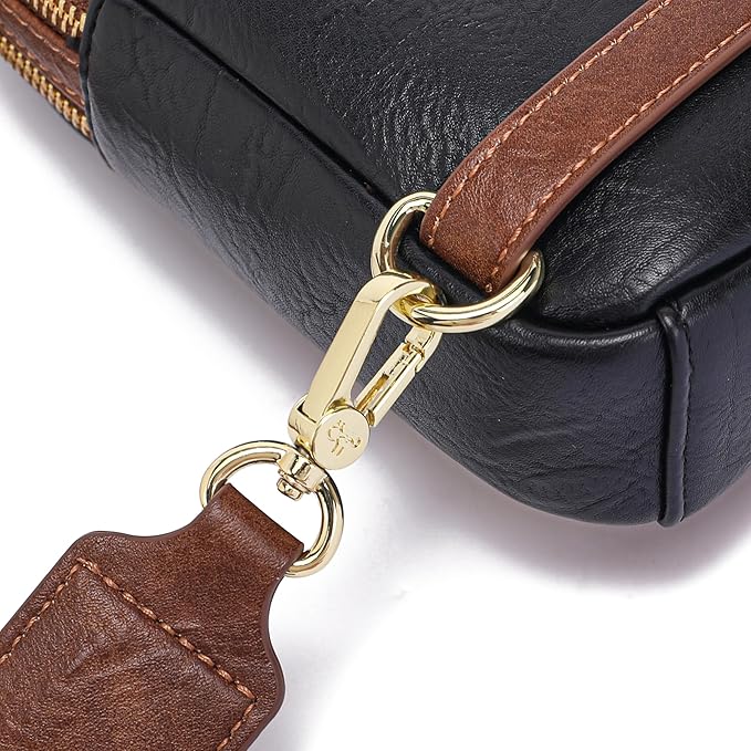 INICAT RFID Blocking Sling Bag Leather Crossbody Bags for Women Fanny Pack Cross Body for Woman Chest Bag for Travel 1.9L