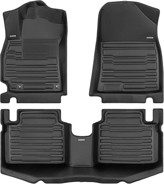 TuxMat - for Hyundai Elantra Sedan 2021-2026 Models - Custom Car Mats - Maximum Coverage, All Weather, Laser Measured - This Full Set Includes 1st and 2nd Rows