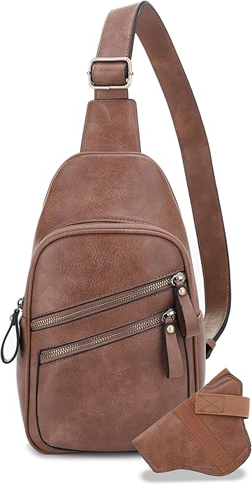 JESSIE & JAMES Jeannie Unisex Multi-Pocket Concealed Carry Sling Bag Crossbody Backpack Purse