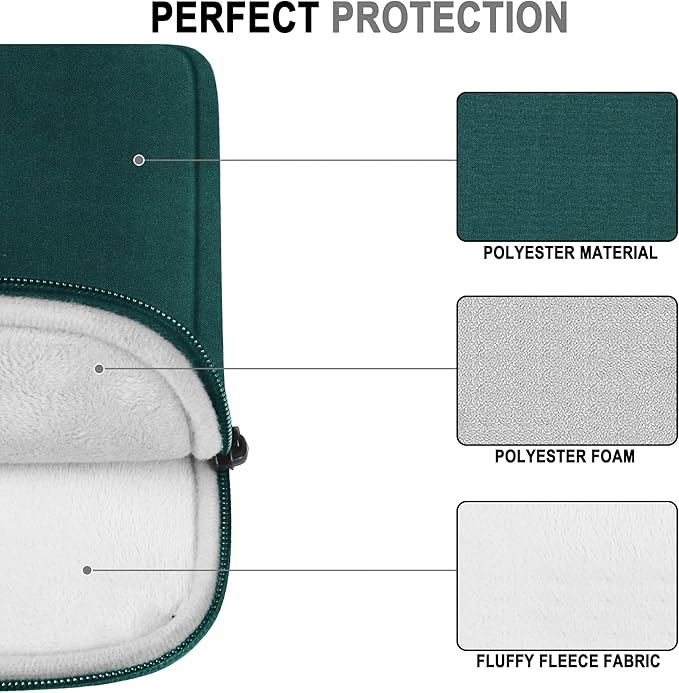 Laptop Case 14 Inch, Water Resistant Traveling Computer Cover with Handle, Shockproof Protective Carrying Laptop Sleeve Compatible for 14 Inch MacBook Air/Pro, HP, Dell, Lenovo, Cyan