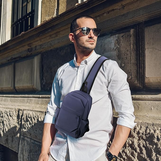 Crossbody Sling Bag Casual Shoulder Hiking Backpack with Convertible Shoulder Strap for Travel Hiking Shopping Leisure Sport